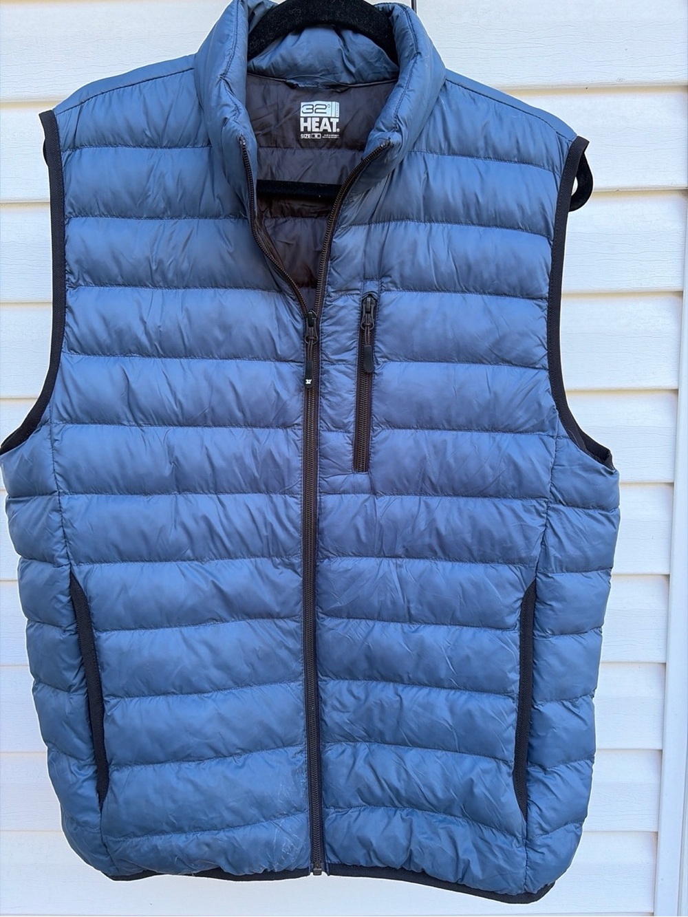 32 Degrees HEAT Men’s M Blue Lightweight Packable Puffer Vest
